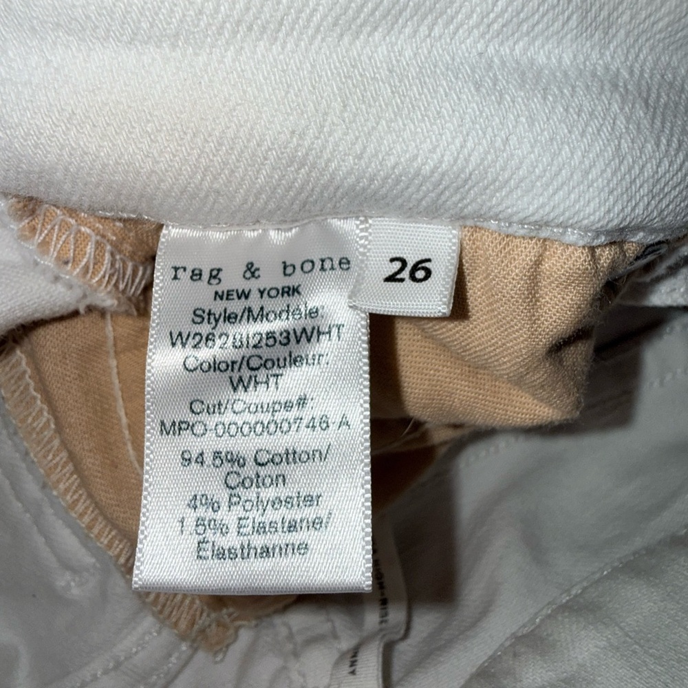 Pristine Excellent Rag & Bone Nina High Rise Ankle Skinny Jeans 26 - Picture 14 of 15